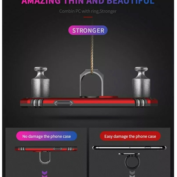 iPhone 11 Pro Max case with ring kickstand Green - Picture 2 of 7